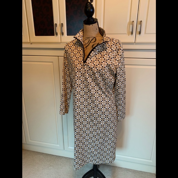 J. McLaughlin size XL dress brown and black.